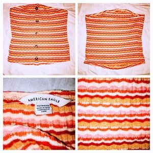 American eagle halter top Easter zig zag print